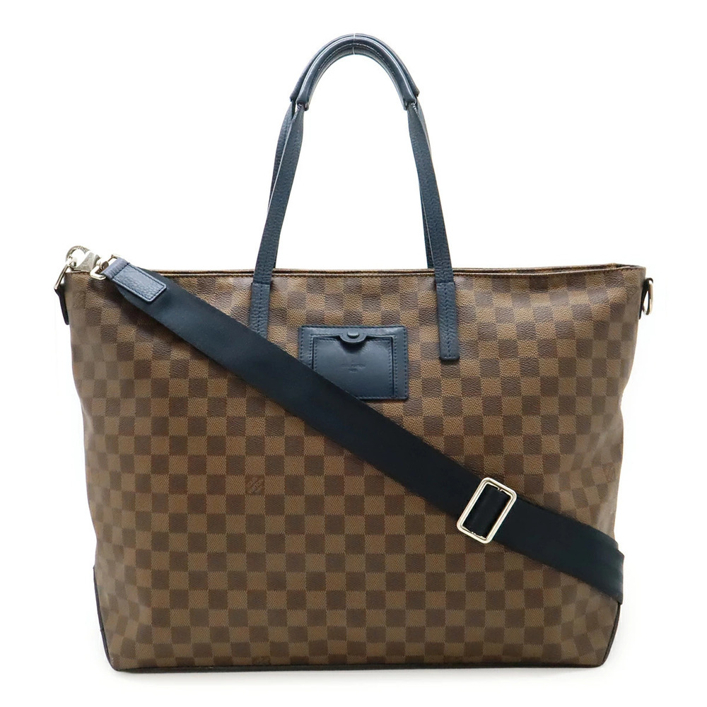 LOUIS VUITTON Damier Challenge Cabas Tote Bag Shoulder Blue